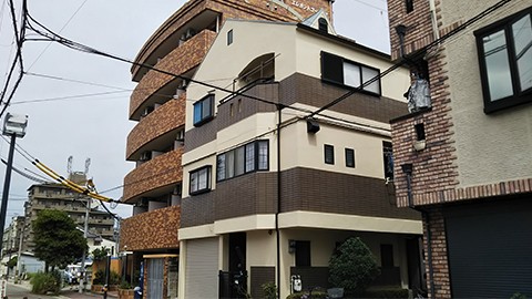 大阪市内 屋根外壁塗装工事