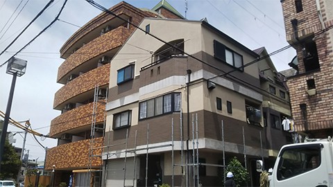 大阪市内 屋根外壁塗装工事