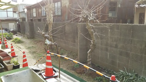 ブロック撤去工事