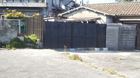 ブロック塀撤去 フェンス張り