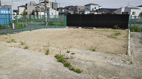 防草シート張り
