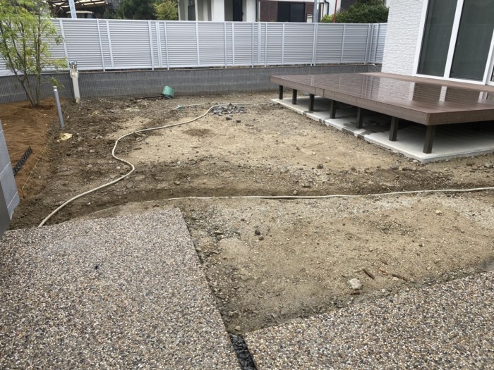堺市人工芝貼り