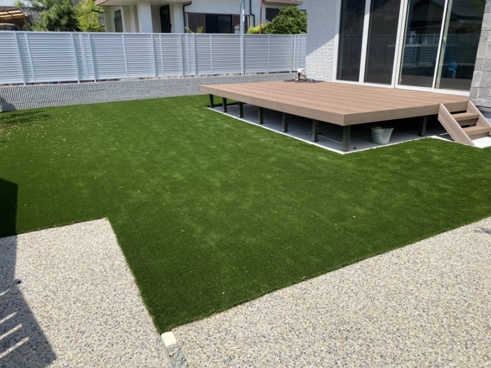堺市人工芝貼り